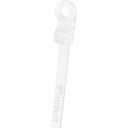 Panduit Cable Tie, 6-1/2 in L, 1-1/4 in Max Bundle Dia., Natural, Nylon 6/6, 40 lb Strength, 100 PK PLC1.5I-S8-C